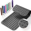 Krussier Non-Slip Bath Tub Mat, 39x16 Inch Extra Large Shower Mat with Drain Holes & Suction Cups, Machine Washable, Black