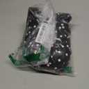 Milumia Women's Polka Dots Lace Trim Deep V Neck Dress Short Sleeve Flared Long Dresses (Black)