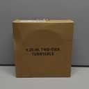 LAMU 2 Pack 2 Tier Lazy Susan Turntable Organizer 9.25'' Rotating Spice Rack Organization for Cabinet, Kitchen, Pantry, Countertop, Bathroom, Vanity, Medicine Cabinet Organizer, Clear