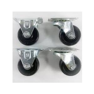 2" Hard Rubber Wheel Caster - 4EA for Toolbox Workbench