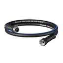 DEWENWILS Short Garden Hose 5 ft x 5/ 8", Hybrid Water Hose with Rotate Handle, Heavy Duty, Lightweight, Flexible Hose for Plants, Car, Yard, 3/ 4 Inch Solid Fittings, Drinking Water Safe, Black Blue