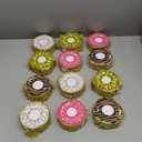 Liliful 12 Pcs Mini Donut Piata Bulk Small Rainbow Donut Piata for Party Favors Doughnut Theme Birthday Baby Shower Girls Holiday Decoration, 4 x 4 x 1.5''