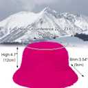 LA CARRIE Women's Fuzzy Wide Brim Faux Fur Bucket Hat Winter Warmer Fisherman Cap (Pink)