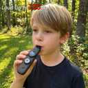 Multifunctional Survival Emergency Whistle for Kids with Compass Hiking Survival, Thermometer & Neck Lanyard | Emergency Safety Gear for Hiking, Camping, Kayaking, Boating, Climbing (obsidian black2pcs)