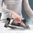 Rowenta Iron Steamer for Clothes, Stainless Steel Soleplate, Iron with Retractable Cord, Black, DW2459