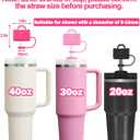 AIERSA Straw Cover Cap for Stanley Cup, Cute Beach Bag Straw Topper for 40/30oz Tumbler, Bag Straw Cover for Stanley Cup Accessories