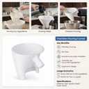 5 x Flour Funnel Attachment, Pouring Chute for 4.5-5 Qt Tilt-Head Stand Mixers, Easy-Pour Baking Accessory for Flour, Sugar, Dry and Wet Ingredients, White