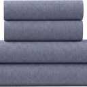 U.S. POLO ASSN. Jersey Knit Sheet Set, Cotton Blend, T-Shirt & Pajama Feel, Deep Pocket, Wrinkle-Resistant, Cooling & Breathable, Everyday Comfort Stretch