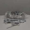 SWTYMIKI Over The Door Shower Caddy - 4 Tier Rustproof Hanging Shower Organizer with Adjustable Shelves, 40 Hooks & Soap Holder, Hanging Shower Rack Storage for Bathroom Accessories, Silver