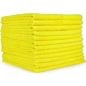 12 Pack Microfiber cleaning cloths ( yellow )