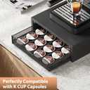 ECOLOVI Nespresso Pods Holder, K Cup Holder, Coffee Pod Holder Organizer Compatible with Nespresso Vertuo Capsules, Holds 60 Small or 40 Large Pods, Black