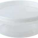Nicole Home Collection Stackable Premium Clear Plastic Deli Containers with Lids - 8 oz (Pack of 20) - Durable & Reusable Design - Perfect for Weddings, Parties, Catering and More