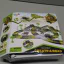 Dinosaur Toys,Create A Dinosaur World Road Race,Flexible Track Playset and 2 pcs Cool Dinosaur car for 3 4 5 6 Year & Up Old boy Girls Best Gift (Green)