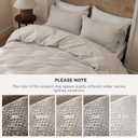 Bedsure Waffle Duvet Cover King - 100% Cotton Duvet Cover Linen Color, Space-Dyed for Enhanced Bedroom Aesthetics, PureWoven and Stylish All-Season, 3-Piece Bedding Set with Button Closure, 104"x90"