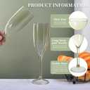 XUWAIDSGN 10 Pcs Reusable Champagne Flutes Plastic Wine Glasses Bulk Vintage Champagne Flutes Mimosa Bar Glasses Stemmed Drinking Cups 5.4OZ for Christmas Birthday Wedding Bride