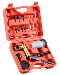 Orion Motor Tech Brake Bleeder Kit with Hand Vacuum Pump and Adapters, Brake Bleeding Kit for Brake Fluid Power Steering Fluid More, Vacuum Brake Bleeder Pump with Pressure Gauge (Gray)