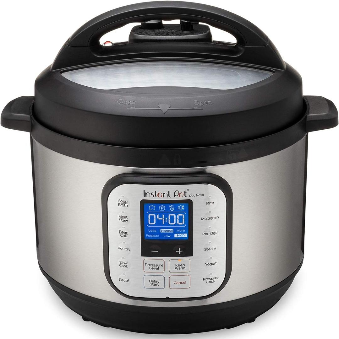 Instant Pot Duo Nova 7-in-1 Electric Pressure Cooker, Slow Cooker, Rice Cooker, Steamer, Saute, Yogurt Maker, Sterilizer, and Warmer, 10 Quart, 14 One-Touch Programs