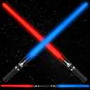 TOY Life 2 in 1 Light Up Saber Blue & Red 2 Pack for Kids, Expandable Light Up Sword for Kids Lightsaver, LED + FX Sound Lightsavers Dual, Light Up Toy, Dark Saber Galaxy Wars Saber