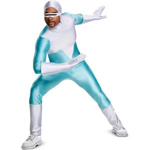 Disguise Men's Frozone Deluxe Adult Costume (XL (42-46), Blue)