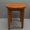 Round 16 Inch Bamboo Waterproof Shower Bathroom Stool Chair, Duty Wooden Bath Corner Shaving Legs Bench Seat (Honey Bamboo, XL)
