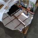 28" x 20" inch Silver Frameless Rectangular Bathroom Mirror, Irregular Beveled Edge Wall Mirror, Modern Vanity Mirror for Living Room, Bedroom and Entryway