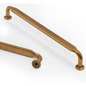 Asidrama 10 Pack 10 Inch(254mm) Antique Brass Kitchen Cabinet Handles, Cabinet Pulls Vintage Retro Kitchen Cabinet Hardware for Cupboard Drawer Pulls (10" Hole Center)