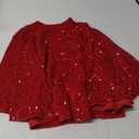 Ruffle Tree Skirt 45 Inch Red Christmas Tree Skirt Vintage Velvet Trees Skirts Sequin Christmas Tree Mat for Under Tree Santa Claus Tree Skirts Large Tree-Skirt for Winter Festival Ornaments