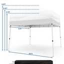 10x10ft Pop Up Canopy Tent with Slant Legs Outdoor Instant Gazebo Shelter, UV-Resistant Waterproof Cover, Adjustable Height, Carrying Bag 8x8ft Shade for Patio, Beach, Garden, Events