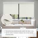 Cordless Blackout Roller Shades Blinds for Windows Free-Stop,Pull Down Room Darkening with Valance,Thermal Insulated Woven Fabric Window Door Blinds for Home,Office,Beige 24" W x 72" L