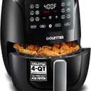 Gourmia 4 Qt Air Fryer, 12 Presets, Digital Display, FryForce 360°, Compact, Black