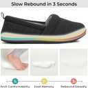 HomeTop Women's Comfy Loafer Slippers Lightweight Memory Foam Non-slip Indoor House Shoes, Size 39