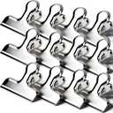 Chip Bag Clips, 12Pcs Sliver Stainless Steel Chip Clips for Food Packages, Metal Kitchen Clip for Snack Bags, Food Storage and Office Home Kitchen (Small)