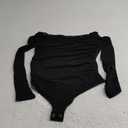 PINKMSTYLE Womens Square Neck Mesh Long Sleeve Bodysuit Shapewear Corset Tops Sexy Concert Outfits Party Shirts (Medium, Black)