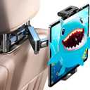 Car Headrest Tablet Holder - Extendable iPad Mount for Backseat - 360 Rotating Travel Stand Fits 4.7-12.9" Tablets & Phones - Road Trip Essentials for Kids