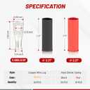 RED WOLF 20PCS 6 AWG-5/16 Marine Grade Wire Lugs, Tinned Copper Ring Terminal Connectors Ends W/3:1 Dual Wall Adhesive Heat Shrink Tubing, Heavy Duty Anti-Rust Battery Cable Ends