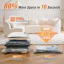 15 Pack Vacuum Storage Bags for Travel with Rechargeable Cordless Pump, Space Saver Bags for Clothes, Compression Packing Bags for Luggage and Suitcase, 15 Combo Size