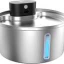 Wireless 3.2L/108oz Stainless Steel Cat & Dog Water Fountain  Cordless Pet Dispenser with Ultra-Quiet Pump, Motion Sensor, Easy-to-Clean Hygienic Design, Encourages Hydration, Multi-Pet Homes