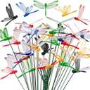 40 Pack Fake Dragonflies Garden Stakes, Realistic Artificial Dragonflies Outdoor Decor for Yard, Patio, Flower Pots, Lawn & Plant Decorations