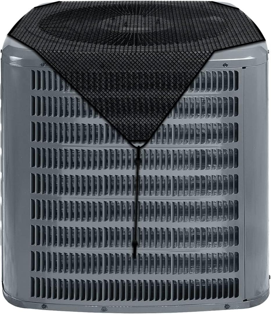 E&K 36"x36" Outdoor AC Unit Cover Air Conditioner Compressor Mesh Top Cover for Outside with Bungee Cords Protect from Leaf Dust and Debris