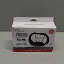 GE Modern Loop Rabbit Ears Indoor TV Antenna, 15 inch Extendable Dipoles, 4K 1080P VHF UHF, Tabletop Antenna, Digital HDTV Antenna, Smart TV Compatible, 4ft Coaxial Cable, Black, 33675