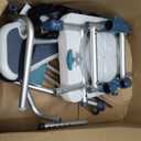 Sliding Shower Chair Tub Transfer Bench with Swivel Seat, Shower Bench for Elderly and Disabled, with Security Belt, 360 Rotation, Slides and Rotates, Adjustable,one Touch Slide Button, Dark Blue