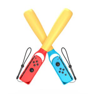Baseball Bat Handle Grip, CODOGOY Baseball Stick Game Accessories Compatible with Nintendo Switch OLED/ Nintendo Switch, Small Handle Somatosensory Baseball Grip NS Left & Right Handle2PCS