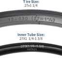 YUNSCM 2-PCS 27 inch Bike Tires 27x1 1/4 (32-630) Compatible with 27x1 1/4 27x1 1-4 Road Bike Bicycle Tires