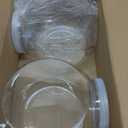 Willinglong 2 Pcs Plastic Candy Jar with Lid 192 oz/ 1.5 Gallon Large Slanted Storage Jar Clear Food Storage Canisters for Cookies Jelly Beans Snacks Candy Buffet Indoor Outdoor Wedding (White)