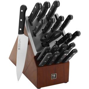 HENCKELS Solution Razor-Sharp 20-pc Knife Set, Chef Knife, Bread Knife, Steak Knife, German Engineered Informed by 100+ Years of Mastery