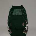 FUAMEY Dog Christamas Sweater, Warm Dog Sweater Classic Snowflake New Year Turtleneck Sweaters Knitwear Cold Weather Dogs Pullover for Dogs Puppies & Cats Bulldogs Corgi with Leash Hole (Small(Chest:14.5in))