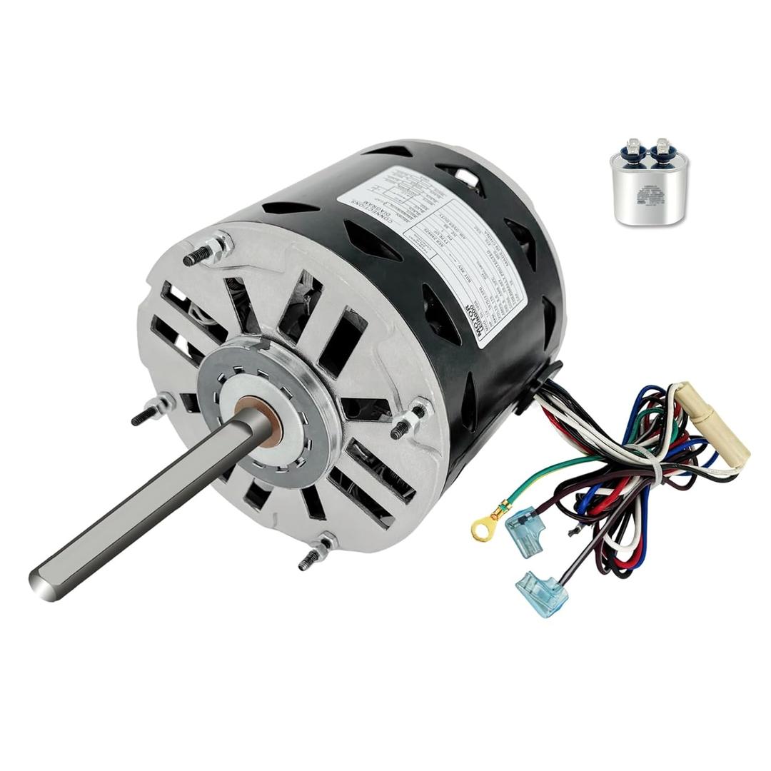 DL1056 Blower Fan Motor-1/2 HP, 1075 RPM, 3 Speed, 115 V, Compatible with A.O. Smith 1056, Fasco D701, Embraco E205, GE 3587, Marathon X004, Universal Electric 531, Rotom R43587 48 Frame Leungoo