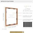 MCS Canvas Float Frames 18x24 Frame, Walnut Woodgrain for Finished Canvases, Vertical & Horizontal Wall Hanging Large with Adhesive for Canvas Paintings (1-Pack), 18x24 without Mat