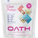 Oath Nutrition Clear Whey Isolate Protein Powder Variety Pack, 12 Pack (EXP 09/19/26)