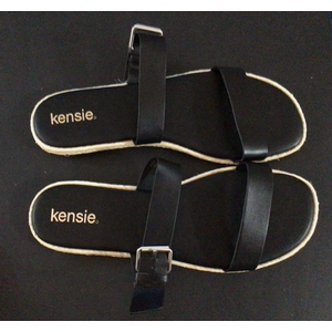 Women's Flat Sandals Fashionable Square Open Toe Adjustable Buckle Slippers Summer Size 10